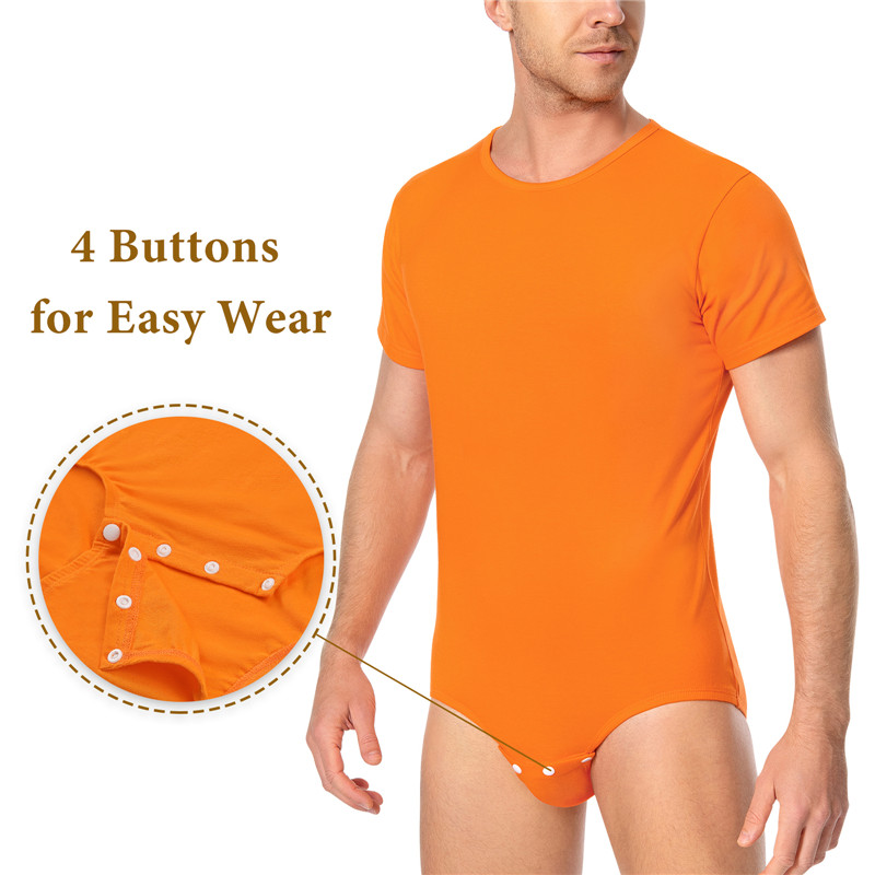 Relaxed Fit Basic Onesie Orange