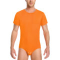 Relaxed Fit Basic Onesie Orange