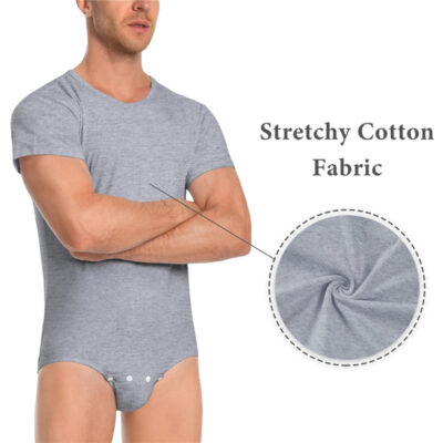 Relaxed Fit Basic Onesie Dark Grey