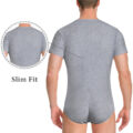 Relaxed Fit Basic Onesie Dark Grey