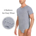 Relaxed Fit Basic Onesie Dark Grey