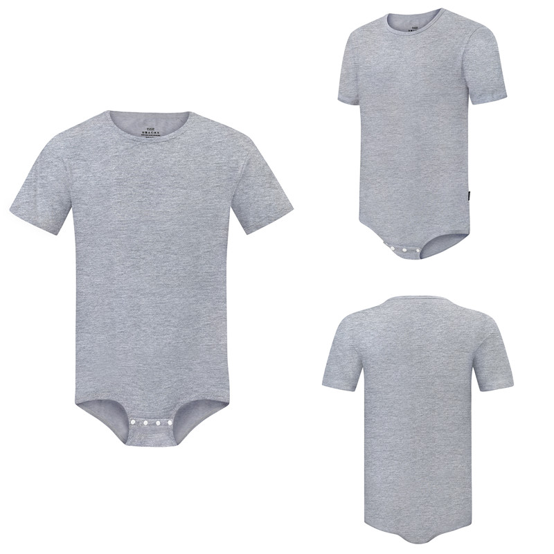 Relaxed Fit Basic Onesie Dark Grey