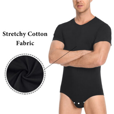 Relaxed Fit Basic Onesie Black