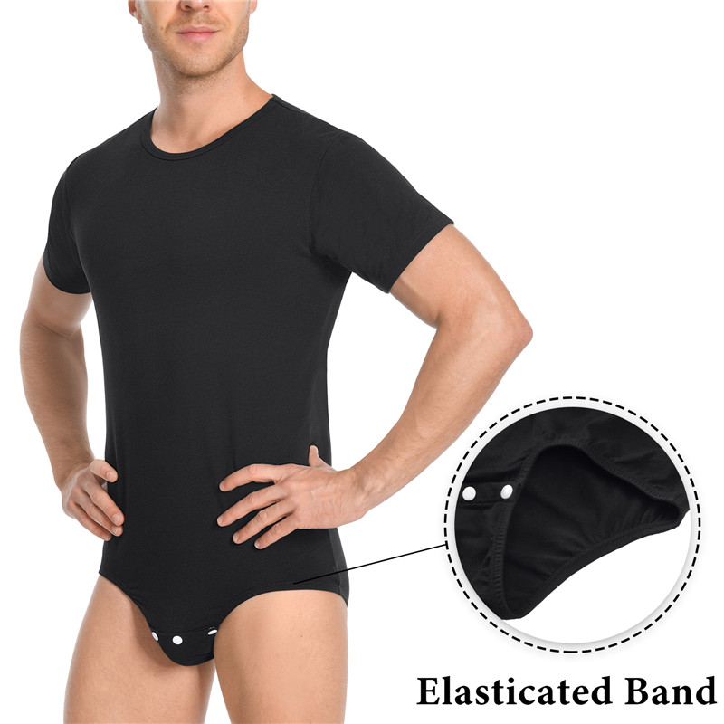 Relaxed Fit Basic Onesie Black