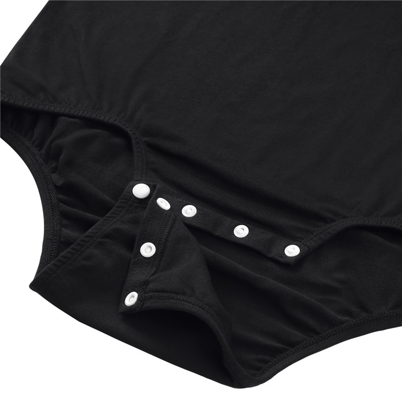 Relaxed Fit Basic Onesie Black