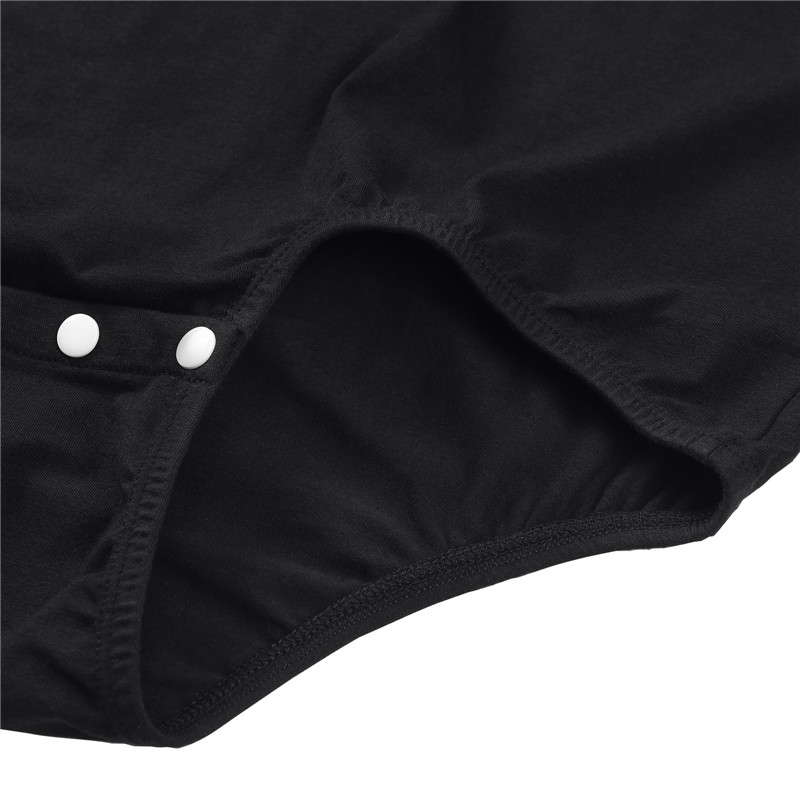 Relaxed Fit Basic Onesie Black