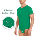 Relaxed Fit Basic Onesie Green