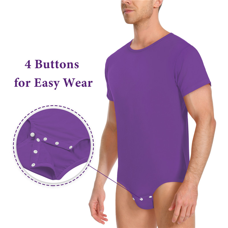 Relaxed Fit Basic Onesie Purple