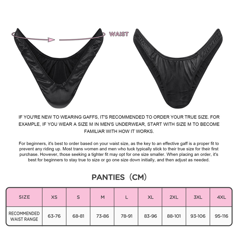 Little Secret Thong Tucking Gaff Panties Black