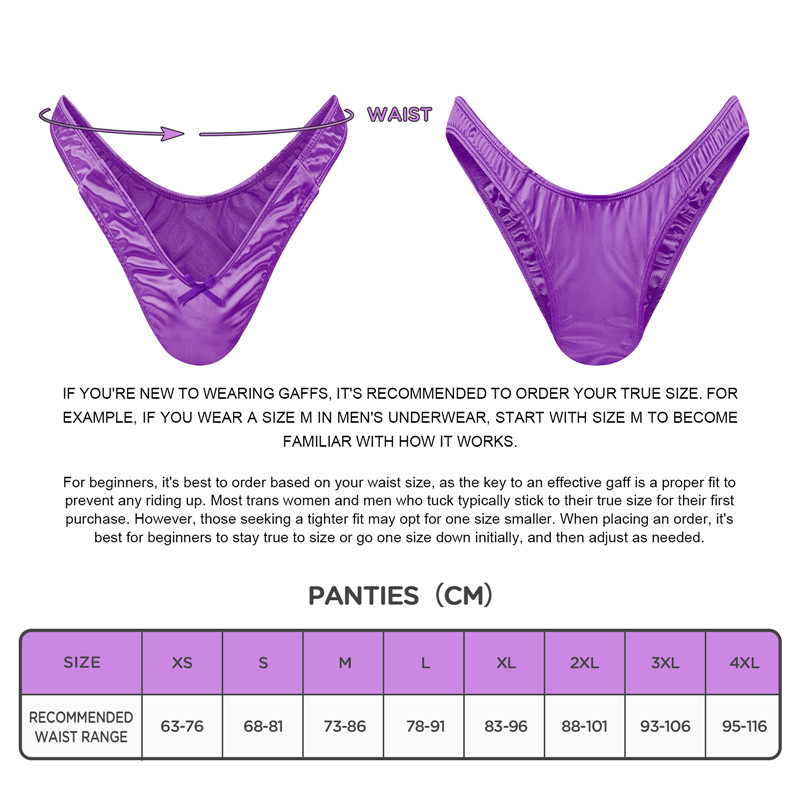 Little Secret Thong Tucking Gaff Panties Purple