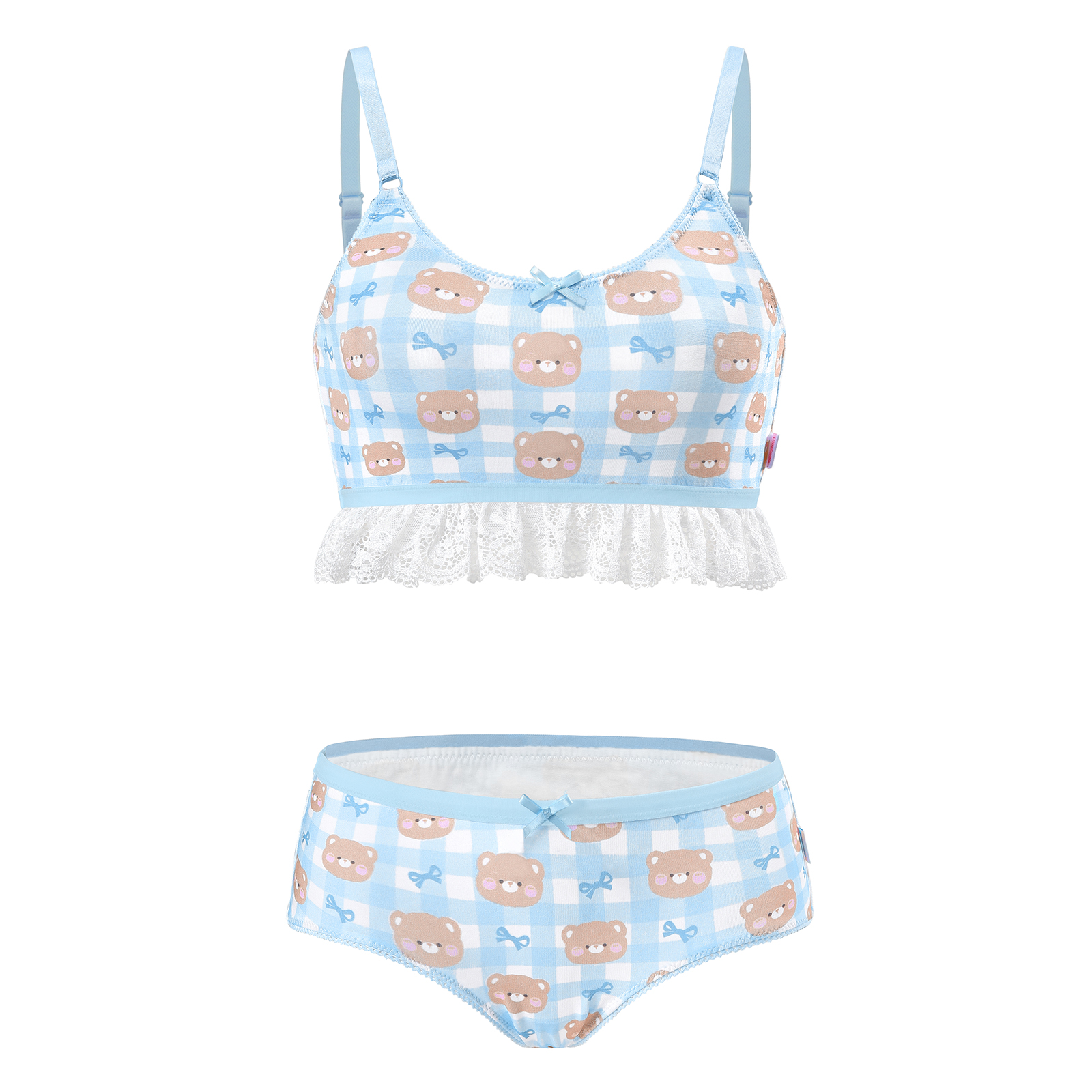 Baby Bear Bralette Set Blue