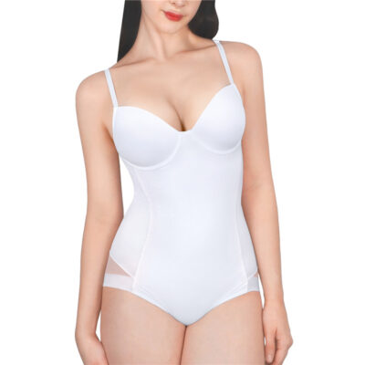 White Tummy Control Shapewear Bodysuit