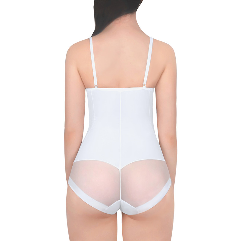 White Tummy Control Shapewear Bodysuit