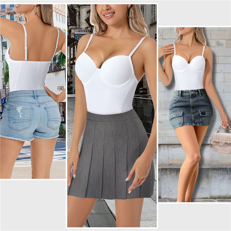 White Tummy Control Shapewear Bodysuit