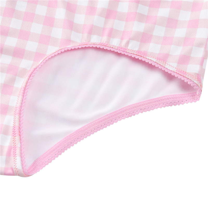 Gingham Lolita Bralette Set Pink