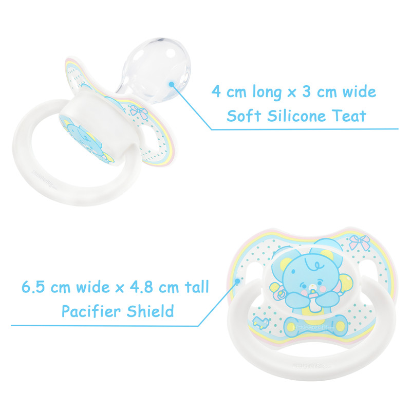 Gen2 BigShield Pacifier Baby Elephant Blue