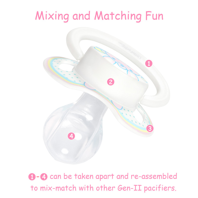 Gen2 BigShield Pacifier Baby Rabbit Pink