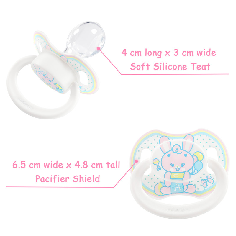 Gen2 BigShield Pacifier Baby Rabbit Pink