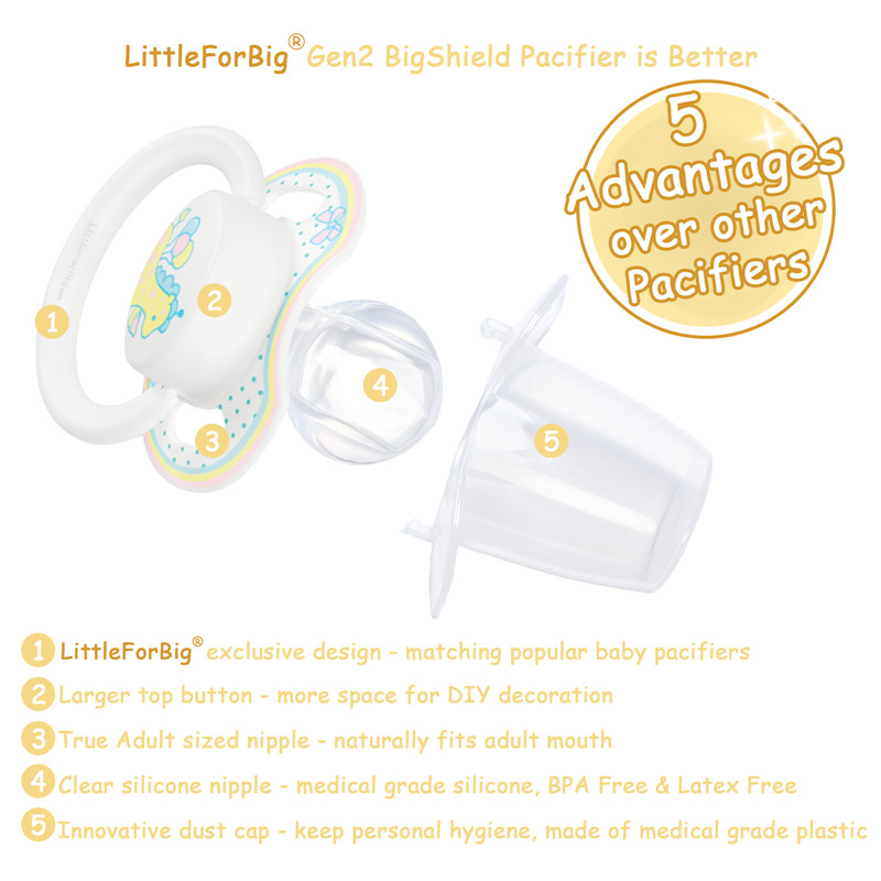 Gen2 BigShield Pacifier Baby Giraffe Yellow