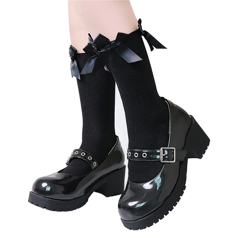 Satin Bows Shiny Sparkly Glitter Socks 3 Pairs