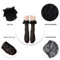 Ruffle Lacy Rose Fishnet Socks 2 Pairs Set