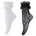 Ruffle Lacy Rose Fishnet Socks 2 Pairs Set