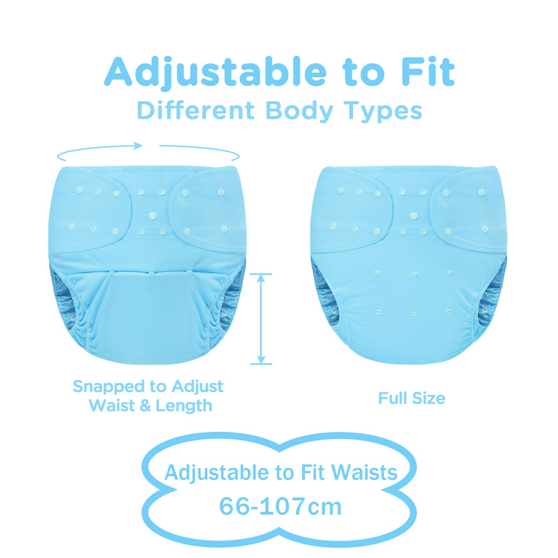 Primary Comfort Cloth Adult Diaper Wrap Cover One Size Blue