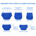 Primary Comfort Cloth Adult Diaper Wrap Cover One Size Dark Blue