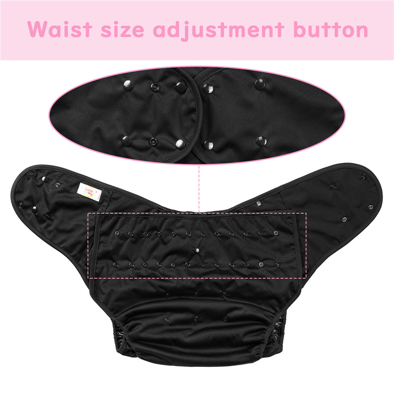 Primary Comfort Cloth Adult Diaper Wrap Cover One Size Black