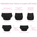 Primary Comfort Cloth Adult Diaper Wrap Cover One Size Black