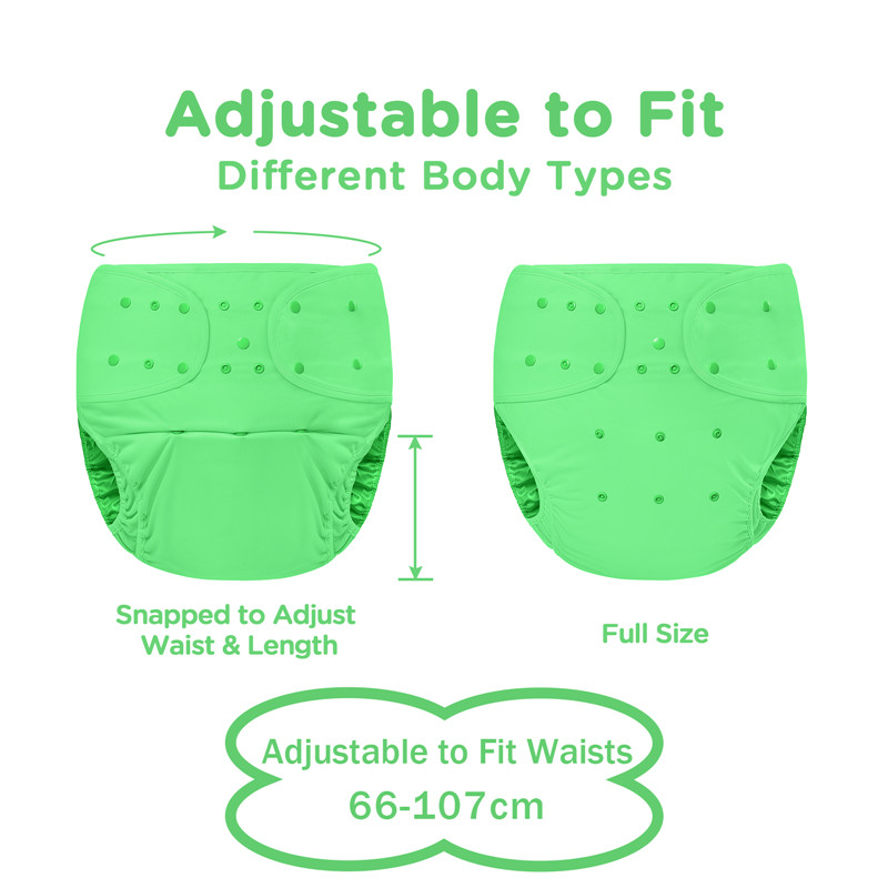 Primary Comfort Cloth Adult Diaper Wrap Cover One Size Green
