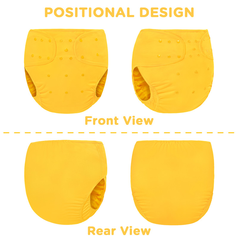 Primary Comfort Cloth Adult Diaper Wrap Cover One Size Yellow