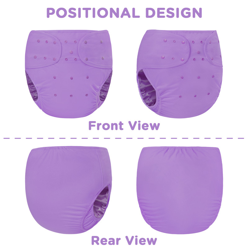 Primary Comfort Cloth Adult Diaper Wrap Cover One Size Purple