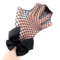 Bow Fishnet Ankle Socks Large Mesh