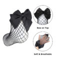 Bow Fishnet Ankle Socks Medium Mesh