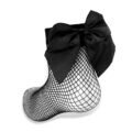 Bow Fishnet Ankle Socks Small Mesh