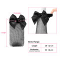 Bow Fishnet Ankle Socks Small Mesh