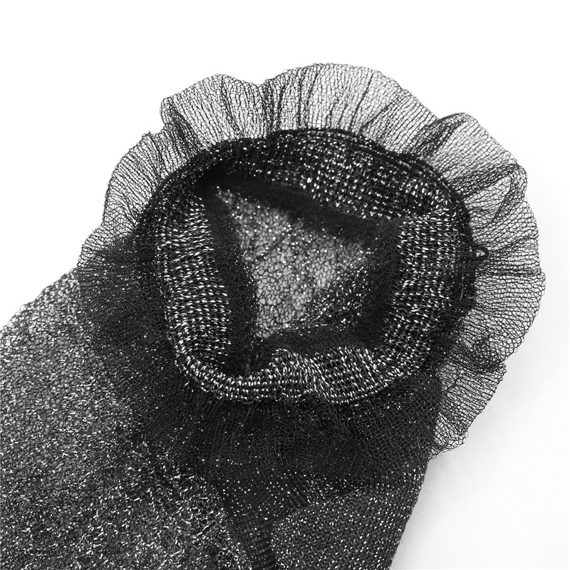 Ruffle Cuff Lacy Anklet Shiny Sparkly Glitter Socks 3 Pairs Black & Silver & MultiColor