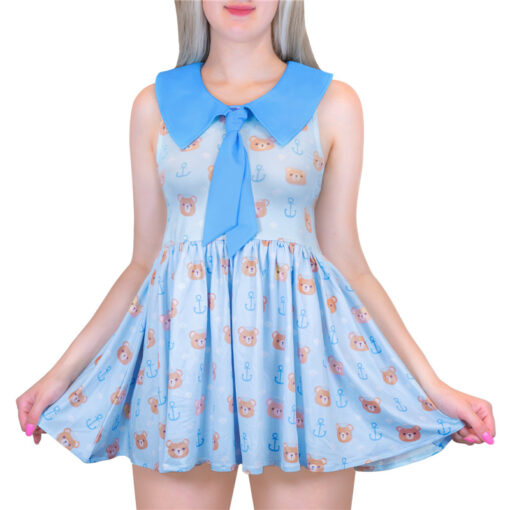 Beary Cute Babydoll Top Blue