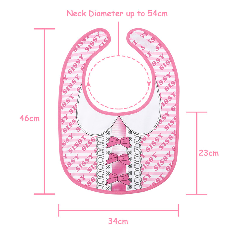 Pretty in Pink Sissy Adult Bib