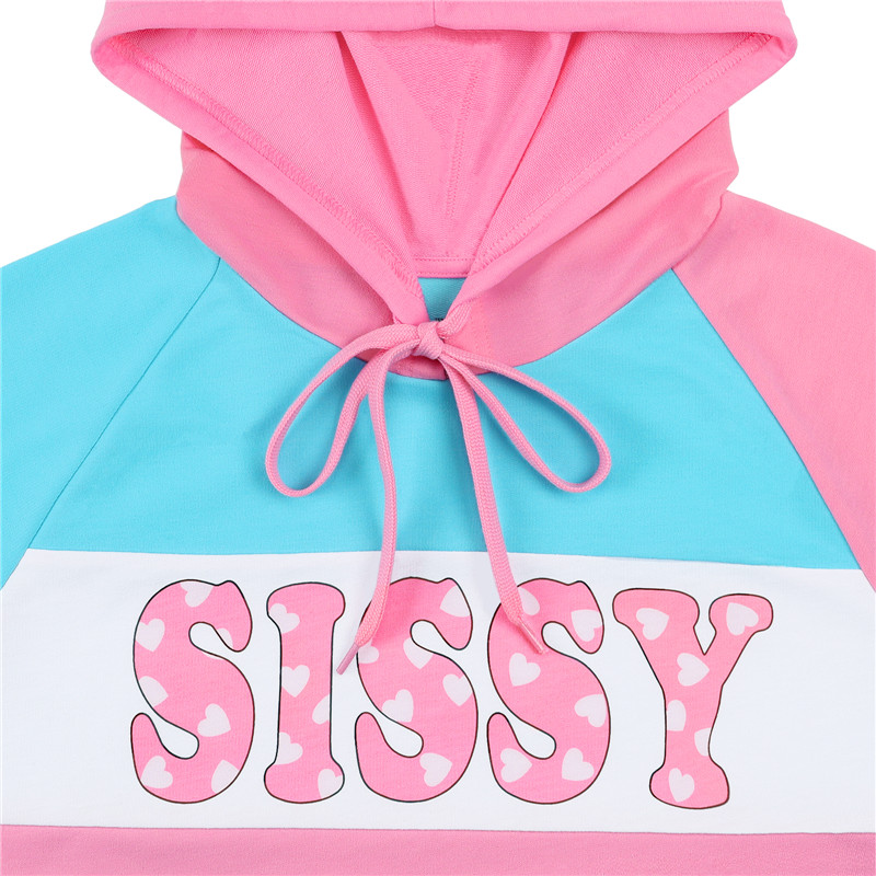 Pastel SissyUniversity Cropped Hoodie Sweatshirt