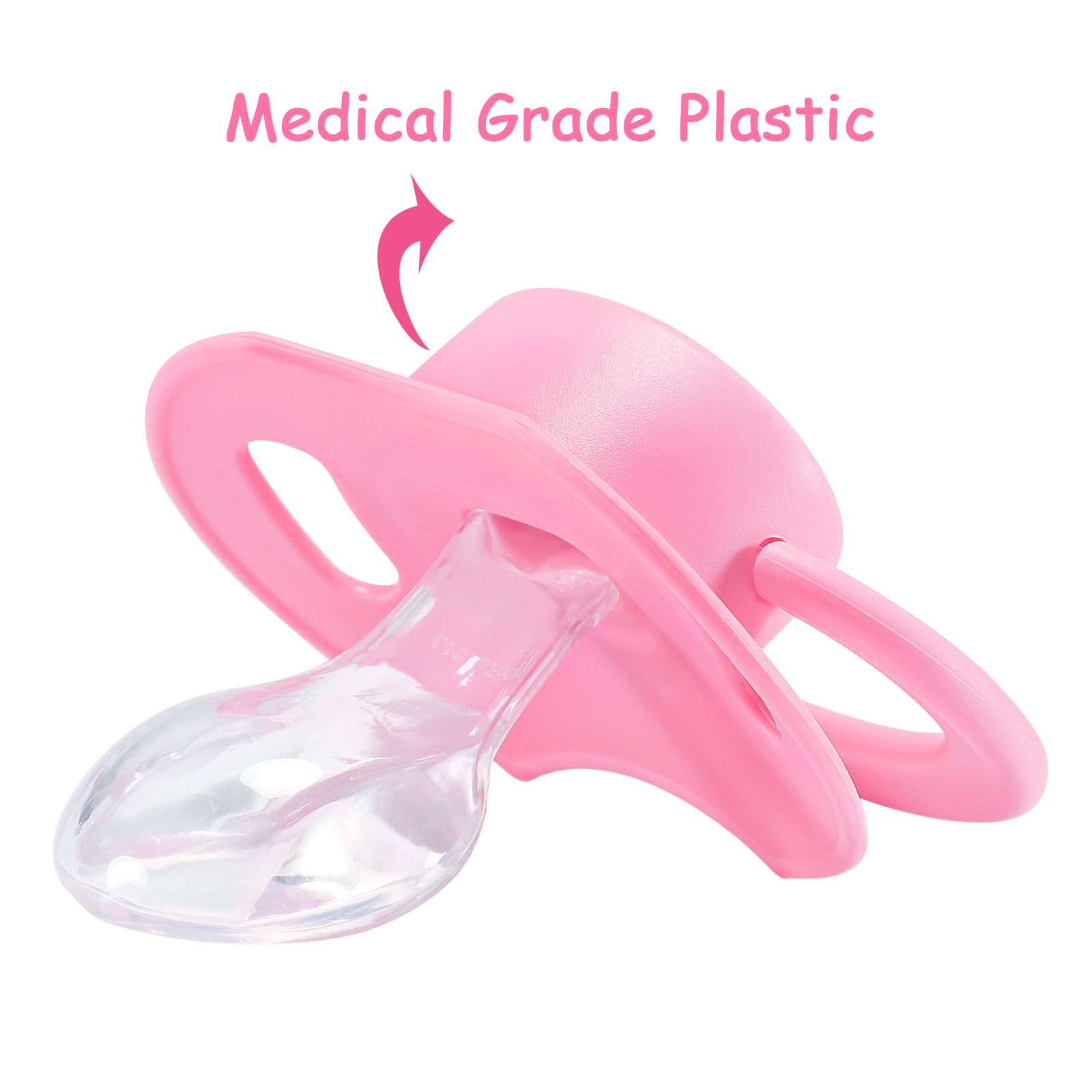 GEN-II Adult Sized Pacifier 3 Pack – Dark-Pink Medium-Pink Light-Pink