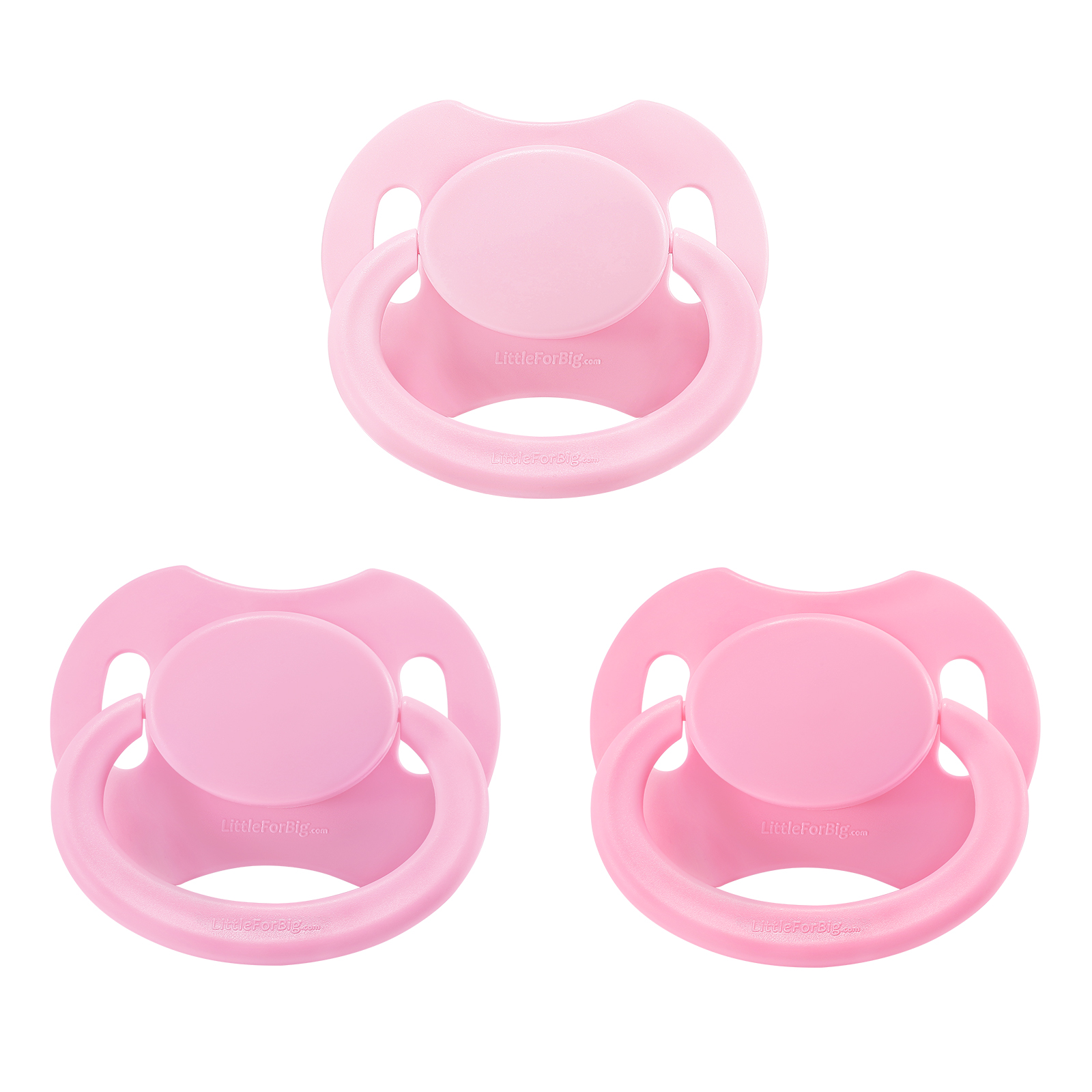GEN-II Adult Sized Pacifier 3 Pack – Dark-Pink Medium-Pink Light-Pink