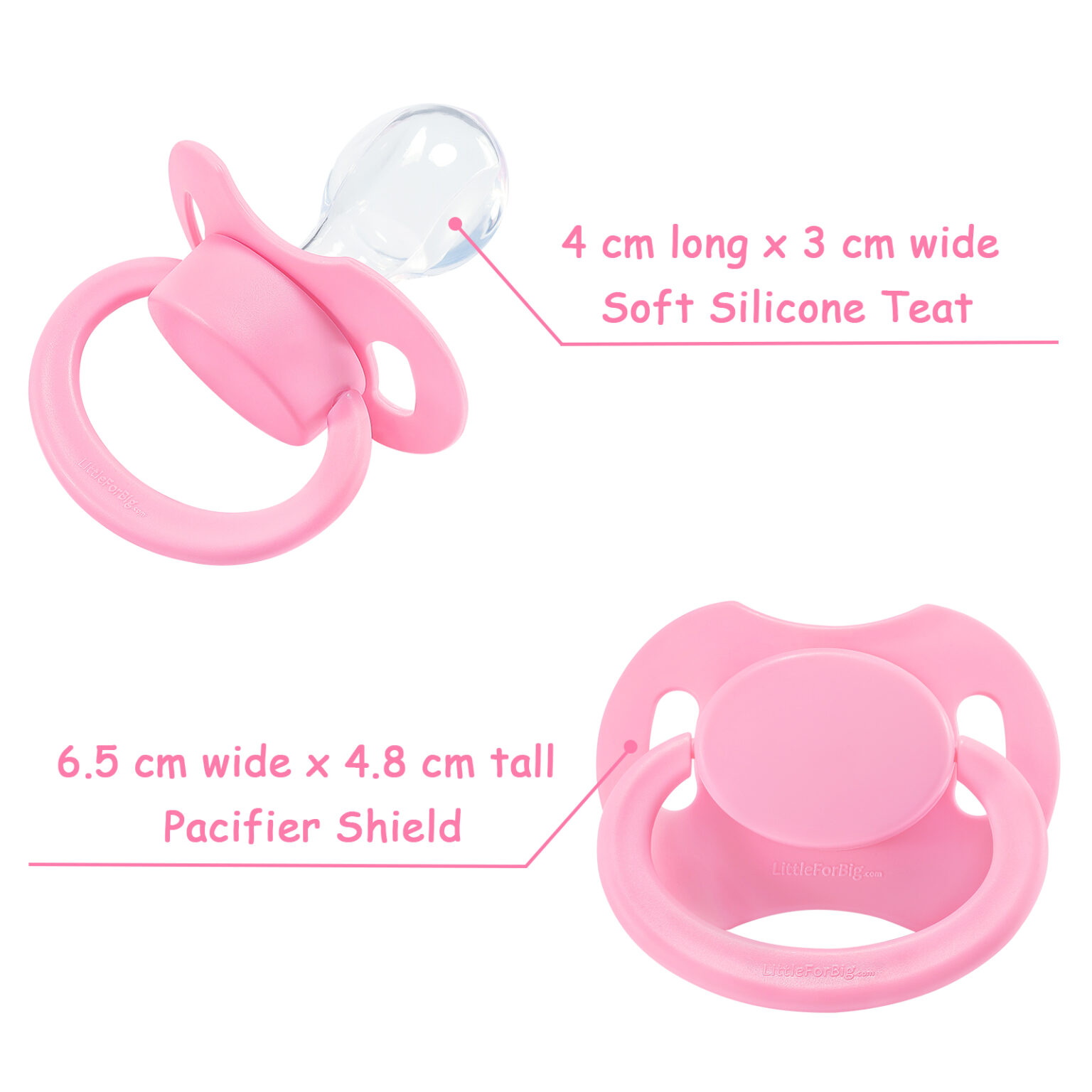 Pink Sound Control Pacifier GEN-II Adult Sized Pacifier 3 Pack - Dark-Pink Medium-Pink Light-Pink ...