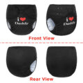 I Love Daddy Adult Diaper Wrap Cover One Size Black