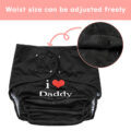 I Love Daddy Adult Diaper Wrap Cover One Size Black