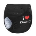 I Love Daddy Adult Diaper Wrap Cover One Size Black