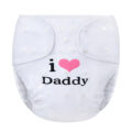 I Love Daddy Adult Diaper Wrap Cover One Size White