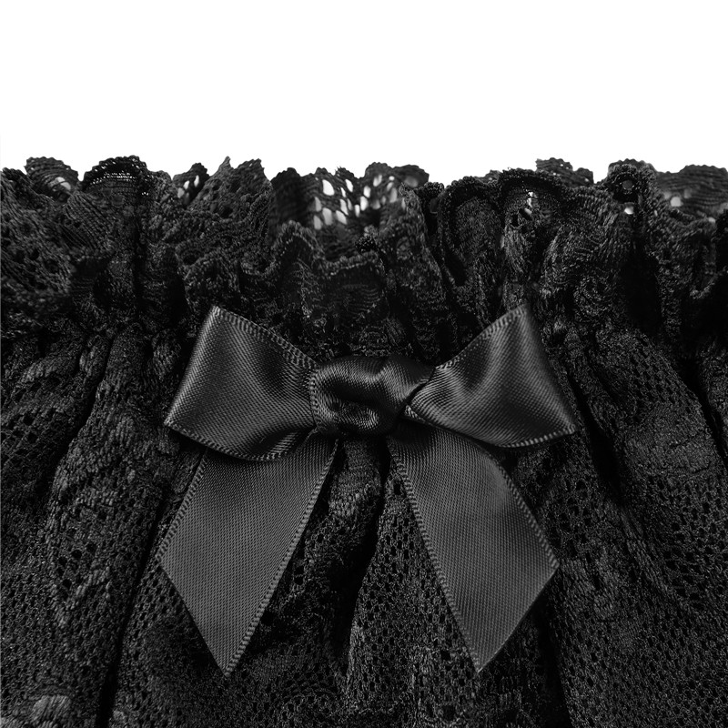 SissyUniversity Lace Skirted Thong Panties Black