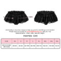 Sissy Lace Skirted Thong Panties Black